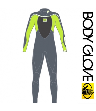 Body Glove 2015 Method 2.0 Bk/Zip 3/2 Fullsuit Green