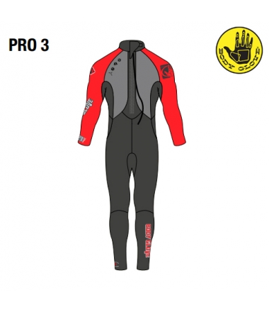 Body Glove 2015 Pro3 3/2 Fullsuit Black/Red