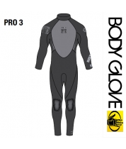 Body Glove 2015 Pro3 3/2 Fullsuit Black/Grey
